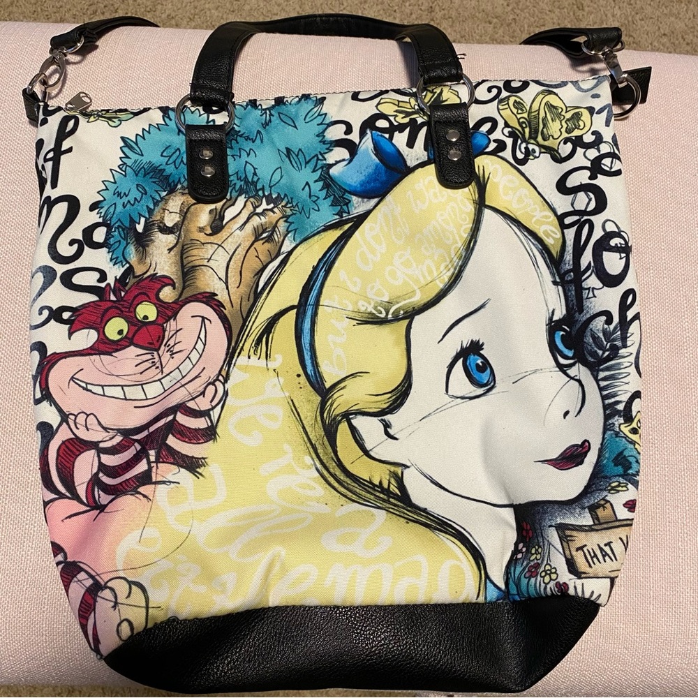 Loungefly Disney Alice in Wonderland Sketch- Convertible Tote/Crossbody Bag